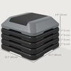 5-Level Height Adjustable Stepper, Aerobic Exercise Step Platform, 4