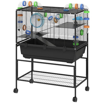 3 Tier Rolling Hamster Cage with 7