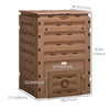 Compost Bin, Garden Composter with 80 Vents and 2 Sliding Doors, 120 Gallon (450L), Black