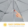 7.5FT 2-in-1 Umbrella Shelter with Carry Bag, Beach Sport Umbrella with Silver Coated UPF50+ UV Protection Dark Green