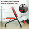 Soozier Foldable Roman Chair Hyperextension Bench, 660LBS Adjustable Weight Bench for Home Gym, Black