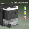 12 Volt Car Fridge Refrigerator, 42 Quart Portable Electric Cooler, 12V/24V DC & 100-240V AC, -4℉-68℉, Black