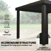 Aluminum Outdoor Dining Table for 6, Patio Rectangular Table, 47.2