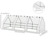 9' x 3' x 3' Outdoor Mini Greenhouse, Portable Tunnel Greenhouse with Large Zipper Doors and PE Cover for Garden, White