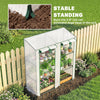 Portable Mini Greenhouse Green House with 3 Tier Shelves, Reinforced PE Cover, Roll-up Doors, 56.3