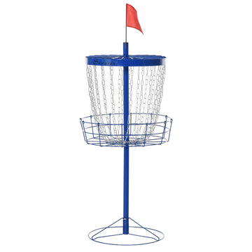 Soozier 24-Chain Portable Practice Basket for Disc Golf Target Stand Easy Assembly & Lightweight Basket w/ Carry Bag Deep Blue