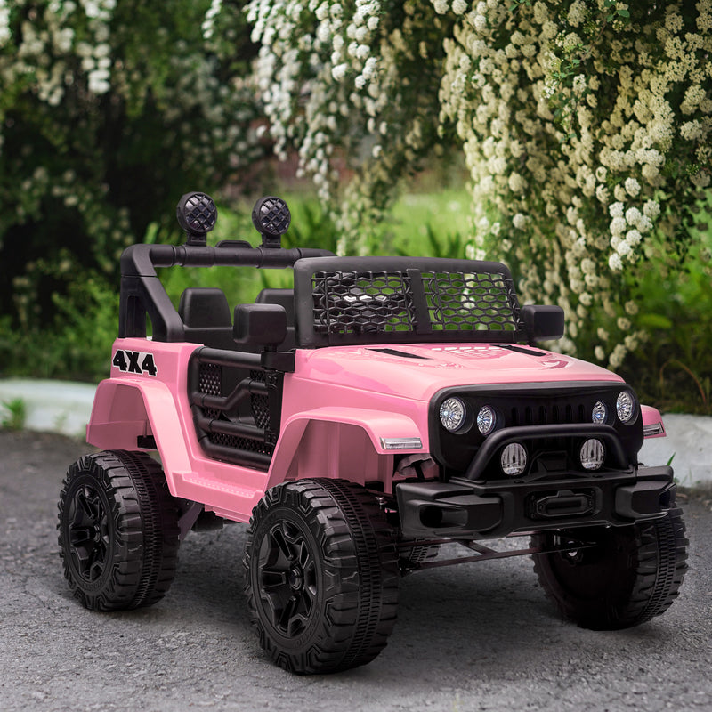 12V Electric Truck Off Road Electric Pickup with Remote Control, Adjustable Speed, Ride on Car for Kids