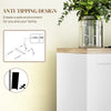 Modern Sideboard Buffet Cabinet, Modern Kitchen Storage Cabinet with 4 Doors Adjustable Shelves, for Dining Room, White