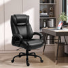 PU Leather Executive Office Chair with High Back, Adjustable Height and Swivel Wheels, 400LBS Capacity, Brown