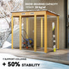 6 x 4FT Galvanized Garden Storage Shed, Metal Outdoor Shed with Double Doors and 2 Vents, Yellow
