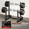 Soozier Adjustable Squat Rack, 660 lbs Multi-Function Barbell Rack for Weight Lifting and Home Gym Strength Training, Black