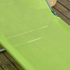Set of 2 Folding Chaise Lounge Chairs, Outdoor Poolside Sun Tanning Chairs w/ Pillow, Reclining Backrest, Green