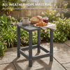 Outdoor Side Table, Adirondack Patio End Table for Garden, Pool, Backyard, Lawn, Beach, Indoor and Outdoor, Grey
