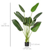 5FT Artificial Banana Tree Faux Decorative Plant in Nursery Pot for Indoor Outdoor Décor