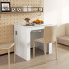 Extendable Dining Table, Expandable Kitchen Table for Small Spaces, Seats up to 6 People, Dark, White
