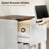 4 Drawer File Cabinet with Silent Slides, Vertical Farmhouse Filing Cabinet Fits Letter/A4 Size Home Office, White