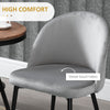 Modern Dining Chairs, Mid-Back Velvet-touch Upholstery Side Chair, Table Chair for Living Room, Dining Room, Grey, Set of 4