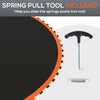 Soozier Trampoline Mat Replacement with Spring Pull Tool and 72 V-Hooks, Fits 12ft Trampoline, Using 5.5