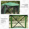 Pop-Up Tent, Foldable Screen Tent with Carry Bag, Zippered Door and Ground Stakes, Fits 3-4 People, Green