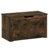 31.5 Inches Storage Chest, Storage Trunk with Safety Hinge for Living Room, Rustic Brown
