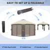 10' x 10' Pop Up Canopy with Netting, Foldable Tents for Parties, Height Adjustable, with Storage Bag
