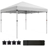 10' x 10' Pop Up Canopy with Sidewalls, Roller Bag, Height Adjustable Instant Tent for Outdoor, Garden, Patio, White
