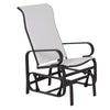 Outdoor Mesh Glider Swing Chair Patio Garden Rocking Gliding Seat Yard Porch Furniture, Brown Beige