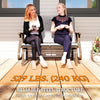 Garden Double Gliding Chair, Patio Glider Armchair for Outdoor, Backyard Mesh Seat and Backrest, Steel Frame, Dark Grey