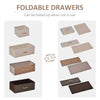 Dresser with 5 Drawers, Chest of Drawers with Metal Frame, Fabric Dresser for Living Room, Multi-Coloured