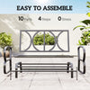 2-Person Outdoor Glider Chair, Patio Double Rocking Loveseat with Steel Frame and Cushions for Backyard, Garden and Porch, Grey