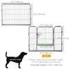 Heavy Duty Dog Playpen, 16 Panels Pet Playpen Dog Fence, Portable Puppy Exercise Pen, with 2 Doors Locking Latch, Outdoor or Indoor Use 23.5