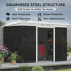 9x4 Outdoor Storage Shed Galvanized Steel Garden Shed with Foundation Kit, Ventilation & Doors
