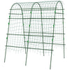 Arched Garden Trellis w/ Climbing Net Metal Cucumber Plant Trellis A-Frame for Climbing Plants 57