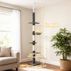 8.5ft Cat Climbing Tree 5-Tier Kitty Activity Center with Scratching Post  Dark Grey