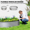 2Pcs Galvanized Raised Garden Bed, 5 x 3 x 1 ft Modular Metal Garden Beds with Rubber Strip Edging, Silver