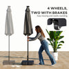 Patio Umbrella Base with Wheels & Brake Heavy Duty Outdoor Umbrella Stand Holder for for 1.5