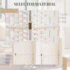 8 Panel Folding Room Divider, Portable Privacy Screen, Wave Fiber Room Partition for Home Office, White