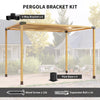 8PCS Pergola Kit, Pergola Brackets with 3-Way & 4-Way Corner Brackets for 4