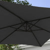 3(m) patio offset umbrella, with Cross Base - Dark Grey