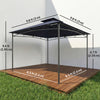 10' x 10' Gazebo, Soft Top Outdoor Gazebo with 2-Tier Roof, Metal Frame