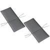 Outdoor Chair Cushions Set of 2 High Back Patio Seat Cushions UPF50+ Fade Resistant Yarn-Dyed Polyester, Dark Grey