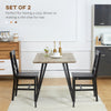 Wooden Dining Chairs Set of 2, Kitchen Chairs with Cross Back, Solid Structure for Living Room and Dining Room