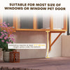 Wooden Catio Outdoor, Cat Window Box Enclosure for 2-3 Large Cats with 2 Jumping Platforms & Scratching Post, Orange