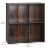 Wood Small Bookshelf 2 Tier Storage Rack Chest Unit Home Office Furniture Walnut