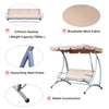 3 Seat Metal Swing Chair Hammock w/ Canopy Cover Heavy Duty Patio Garden Outdoor