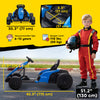Qaba 24V Electric Go Kart with Dual 150W Motors, Adjustable Seat & 11.2MPH High Speed, Slow Start, 5-Point Harness, Red