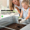 Set of 2 Galvanised Raised Garden Bed, 6 x 3 x 2 ft Metal Garden Bed with Safe Edging, Green