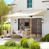 Pergola Kit, 15° Slanted Pergola Bracket Kit with 3-Way Brackets, Post Bases, Wall Mounts for 3.6