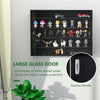 5-Tier Display Cabinet, Shot Glass Display Case, Glass Curio Cabinet with 2 Glass Doors and 4 Adjustable Shelves, Black