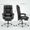 Executive Office Chair, Pet-Friendly Leather Ergonomic Desk Chair with Footrest, Swivel Recliner, Beige